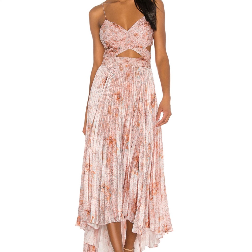 AMUR Lumi High Low Cut Out Dress NWT